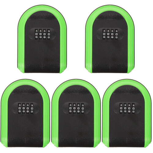 5Pcs Multi-Functional Black Key Lock Box with Combination for Keys