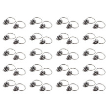20X Stainless Steel Skull Round Hoop Loop Earrings 0.39x0.28 Inch FASHION