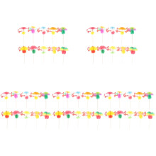 500Pcs Decorative Mushroom Umbrella Picks Paper Cocktail Fruit Sticks