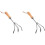 2Pcs Silver Steel Hand Rakes Wood Handle Gardening Tools for Digging 1