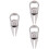 3 Pcs Golf Fork Fixer Key Zinc Alloy 6