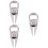 3 Pcs Golf Fork Fixer Key Zinc Alloy 7
