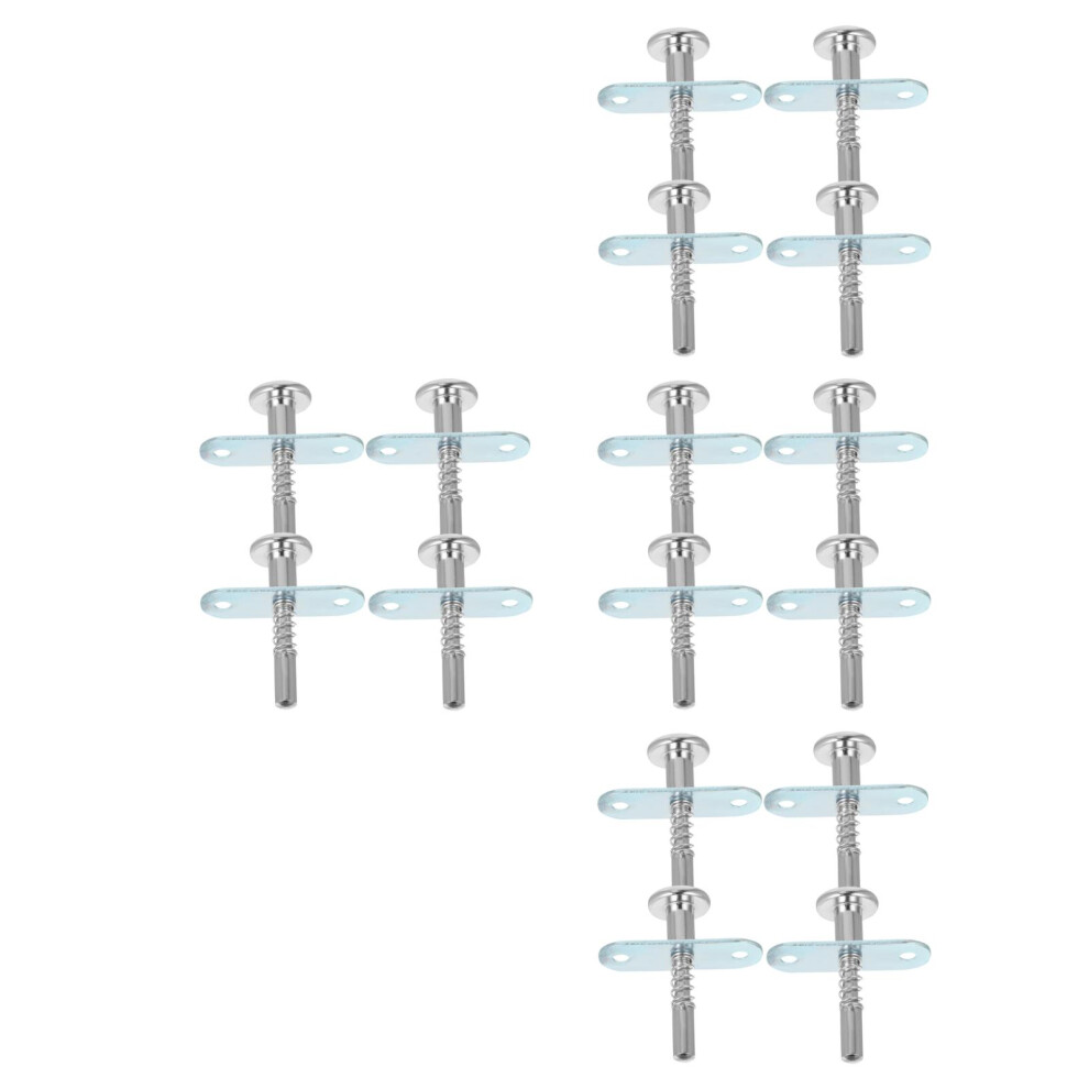 Artibetter 16Pcs Spring Loaded Iron Latches Silver For And Cage Doors