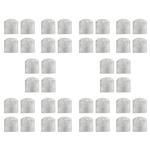 40x Guitar Dome Control Knobs for  Tele Replacement, Silver