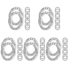 50Pcs Reusable Silver Alloy Rings for Purse Keychains and Bag Buckles