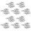100pcs Metal Clasp Swivel Trigger Clips Snap Hooks Key Ring Bags DIY  Silver 1