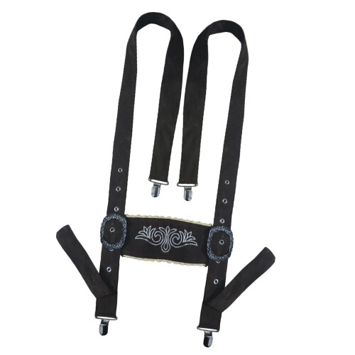 German Cross Back Suspenders Adjustable Embroidered 1