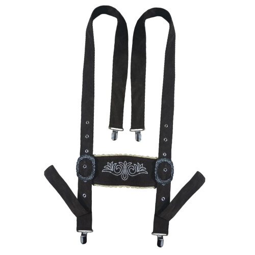 German Cross Back Suspenders Adjustable Embroidered 2