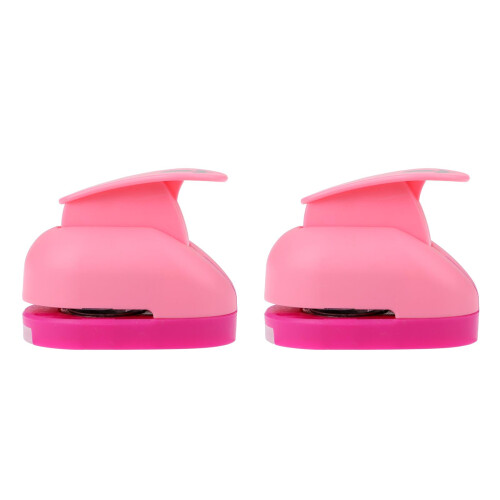 2Pcs Scrapbooking Paper Punch Plastic Multi Color DIY Craft Tool 2