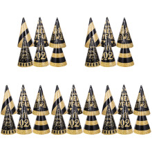 30Pcs Multi Color New Year Paper Cone Hats Light Party Use Supplies