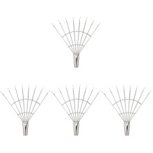 4Pcs Heavy Duty Stainless Rake Gardening Soil Cleaning Tool