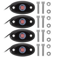 8Pcs Black Under for Car Exterior IP67 Waterproof Lights