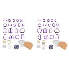 236 Piezas Cortador de Arcilla para Pendientes Molde de PolíMero para Pendientes de Tendencia DIY para Joyas con Mermelada de Gancho para la Oreja