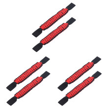 6Pcs Red Car Headrest Handles Easy Install Interior Safety Grab Bars