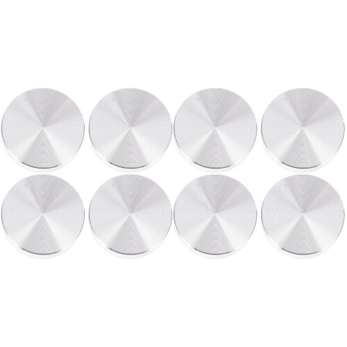 8Pcs Silver Aluminum Alloy Disc Glass Table Top Adapter for Home Use