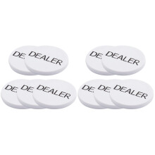 10Pcs White Game Chips Counting Tokens Durable Playthings