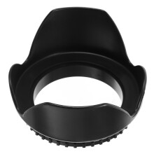 58Mm Dslr Lens Hood Black Durable Rubber Mount Anti-Glare