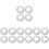16Pcs White Stainless Cover Replacement Plates for Pipe Wall Mounting 1