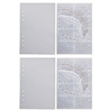 4 Pezzi Fai da Te Copertina del Libro di Cristallo Stampo nel Resina Epossidica Drago Occhio Custodia per Notebook Specchio Stampo nel Silicone