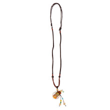 3Pcs Handwoven Rope Glass Pendant Essential Oil Bottle Necklace