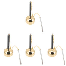 4Pcs Handheld Brass Yin Qing Buddhism Musical Instrument Golden Color