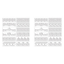 24Pcs Flower Border Stencils Mandala Stencils Reusable Cut Painting Templates for DIY Stencils, 12 X 3.9 Inch