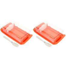 2Pcs Storage Box with Cover for Fresh Keeping