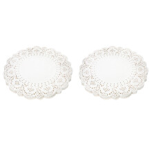 White Lace Paper Doilies Round Baking Mats for Pastries