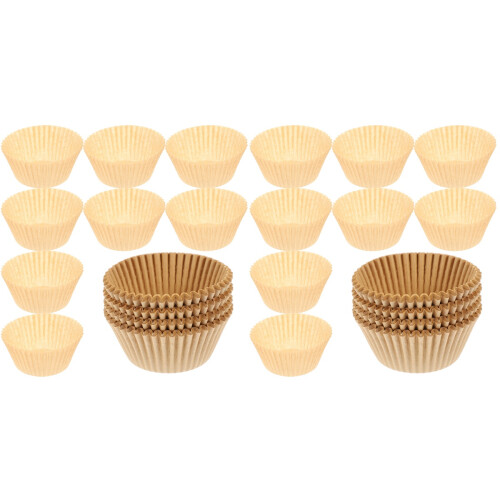 200Pcs Home Use Beige Paper Cake Cups Cupcake Baking Liners