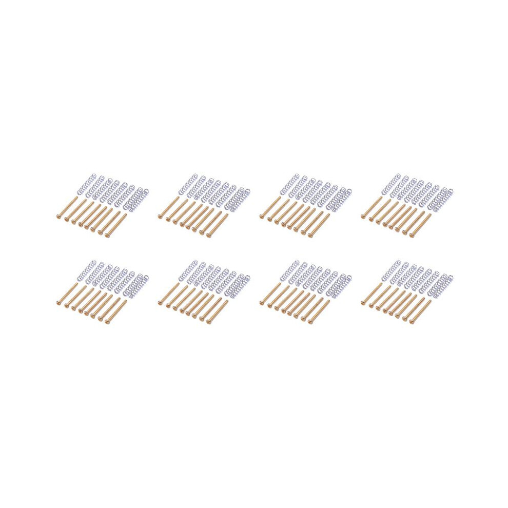 32 Pcs M2.5x32mm Electric Guitar Humbucker Pickups Adjust Height Screw And Spring - Pitch 0.4Mm - Gold 4713491167966