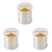 2piezas 0.8mm Clear Bead Cord Crystal Elastic Stretchy Bracelet String para Jewelry Making Collar Bracelet Beading Thread 0.8mm