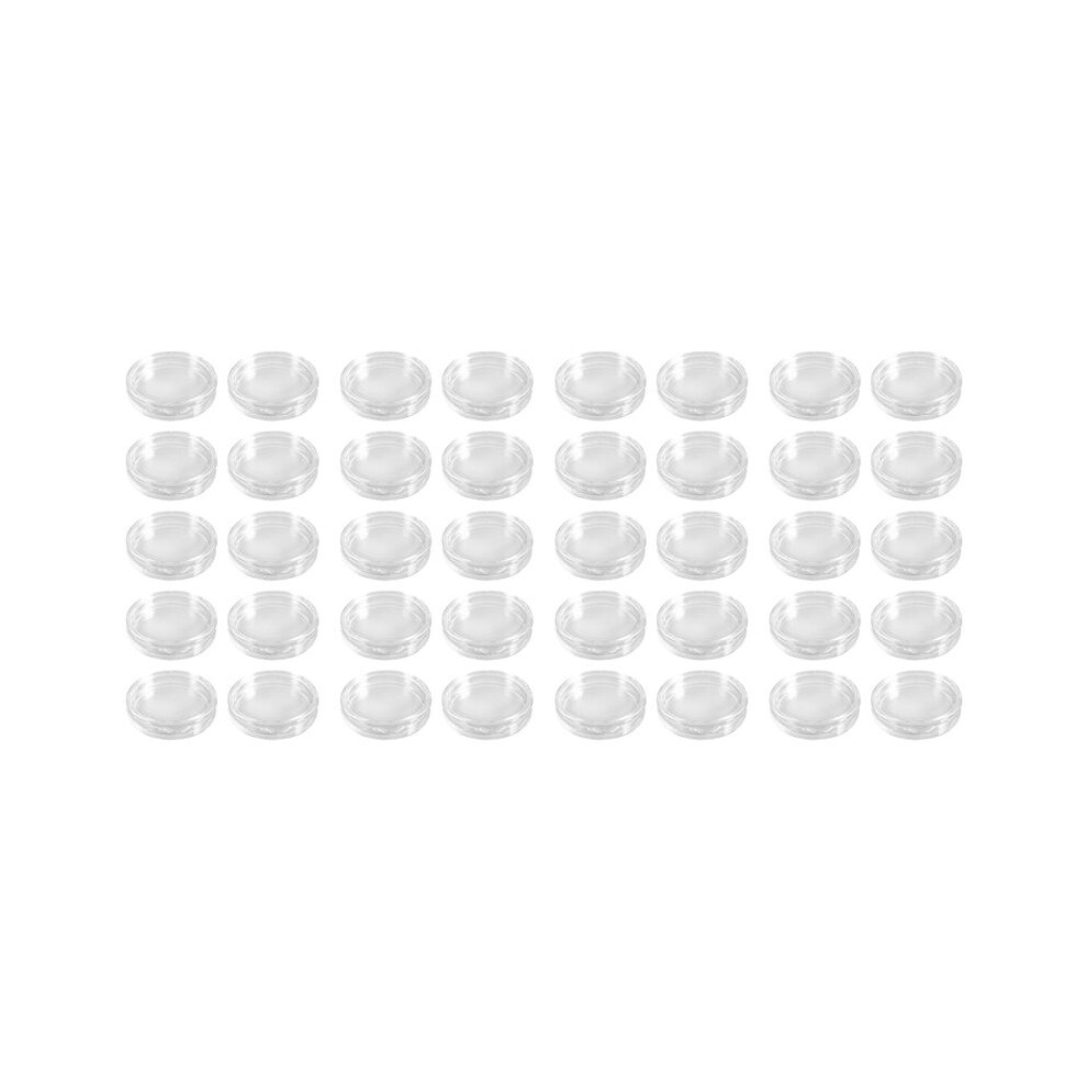 40 Pcs Small Round Transparent Plastic Coin Capsules Box 40mm