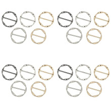 20PCS Scarf Ring Clip Tie Ring Clips for Women Fashion T-Shirt Twist Knot Clip Buckle Circle Clothing Ring Wrap Holder