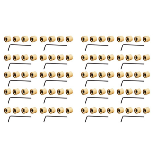 80Pcs Metal Volume Tone Dome Tone Guitar Speed Control Knobs with Screws for  Strat Telecaster 1