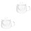 2Pcs Transparent Thickened Glass Teapot Scented Tea Holder 2