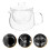 2Pcs Transparent Thickened Glass Teapot Scented Tea Holder 7