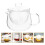2Pcs Transparent Thickened Glass Teapot Scented Tea Holder 9