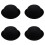 4Piece Melon Bowler Hat Hat Bowler Hat Bowler Hat  Hat Chaplin Hat Riding Hat (Black) 1