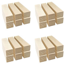 24 Stück Linden Holz Schnitzen Blöcke für Holz Anfänger, Schnitzen Hobby Kit, Mach Es Selbst Schnitzen Holz