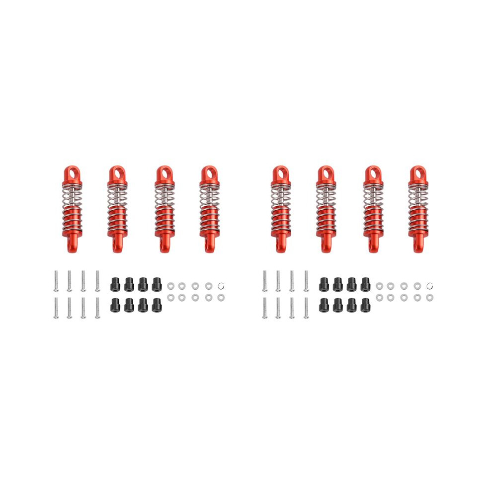 8Pcs Alloy Damper Oil Filled Type For Rc Hobby Model Car 1/28 K969 K989 P929 Drift Rally, Red 6031002880875
