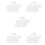 Plastic Round Shaped Cover Screw Cap Lid White 250Pcs for 5mm Dia Hole 1