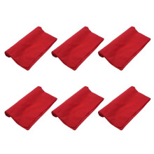 6X Fancy Plain Bandana Cotton Neck Wrist Wrap Neckerchief Scarf Red