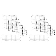 14 Pieces Clear Stamp Blocks, Acrylic Stamping Blocks Tools Set with Grid for Scrapbooking Crafts, Cards, Schedule Book