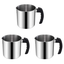 3X Pote para FabricaçãO de Velas, CaldeirãO de Cera Dupla de 44 Onças, Jarro para FabricaçãO de Velas, Cabo Resistente Ao Calor