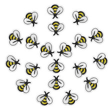 180PCS Bee Embroidered Patches,Cute Bumble Iron Embroidered Applique Sewing Patches for Clothes DIY Patches