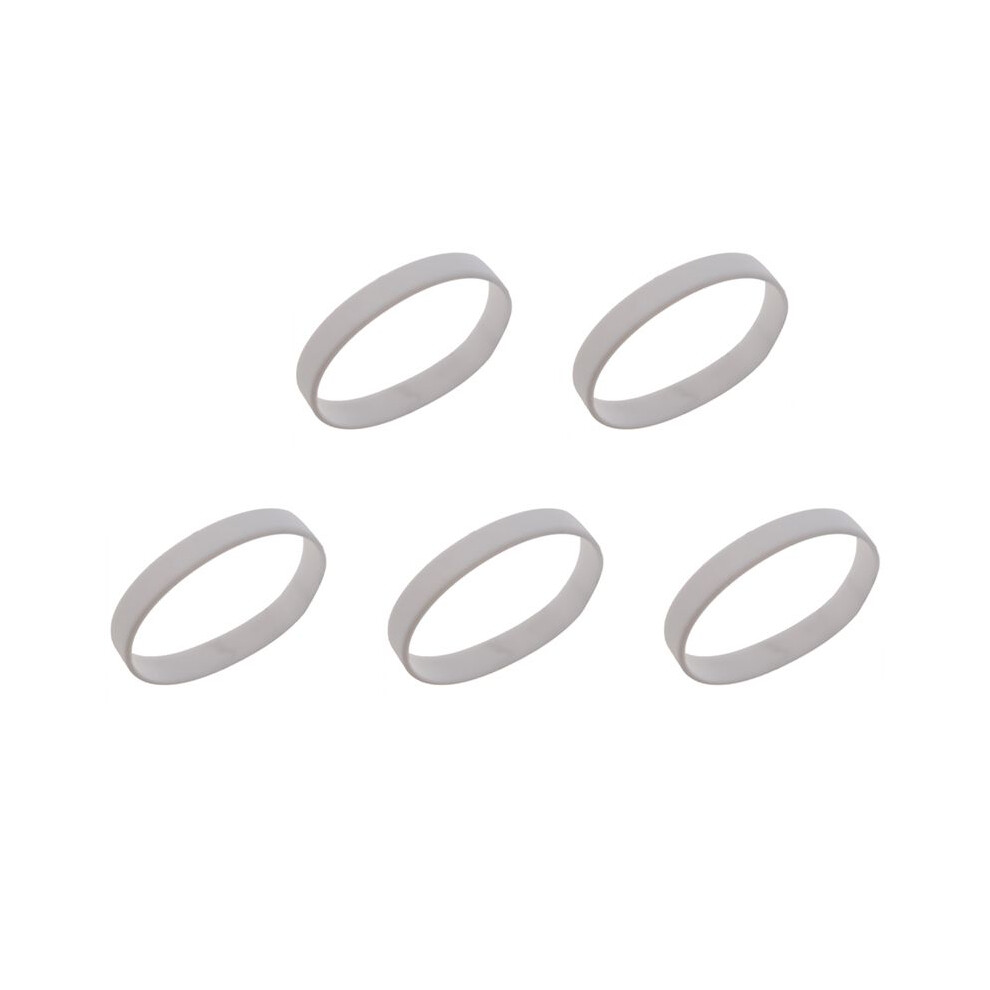 5X Fashion Silicone Rubber Elasticity Wristband Wrist Band Cuff Bracelet Bangle White 6032797417598