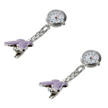 2X Orologio Da Tasca - Infermieri Wacht Cuore Tasca Monitor di Frequenza Orologio Al Quarzo Butterfly Theme