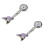2X Montre Infirmiere Violet Mouvement A Quartz Forme Papillon Attache Epingle 1