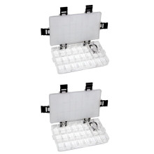2X Paint Storage Palette Box, 24-Wells Airtight Palette Case Stay Wet for Watercolor, Gouache, Acrylic and Oil Paint