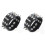 2X Metal Leather Men Bracelet with Spikes Studded Black 1